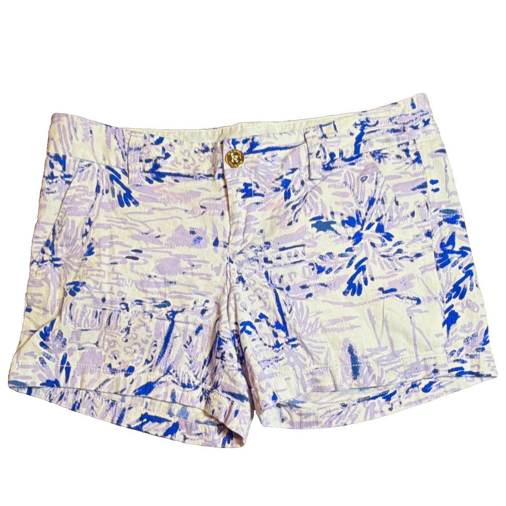 Lilly Pulitzer Callahan Chino Shorts Women's 6 5" Inseam Abstract Tropical
